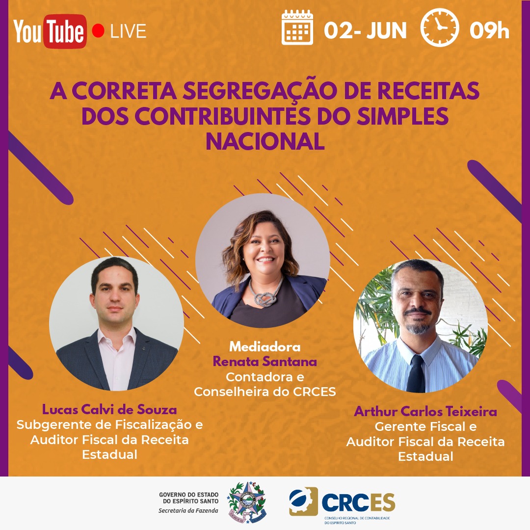 CRCES realiza live sobre Simples Nacional com representantes da Sefaz
