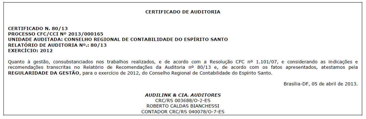 Transparência: Contas do Conselho aprovadas sem ressalvas