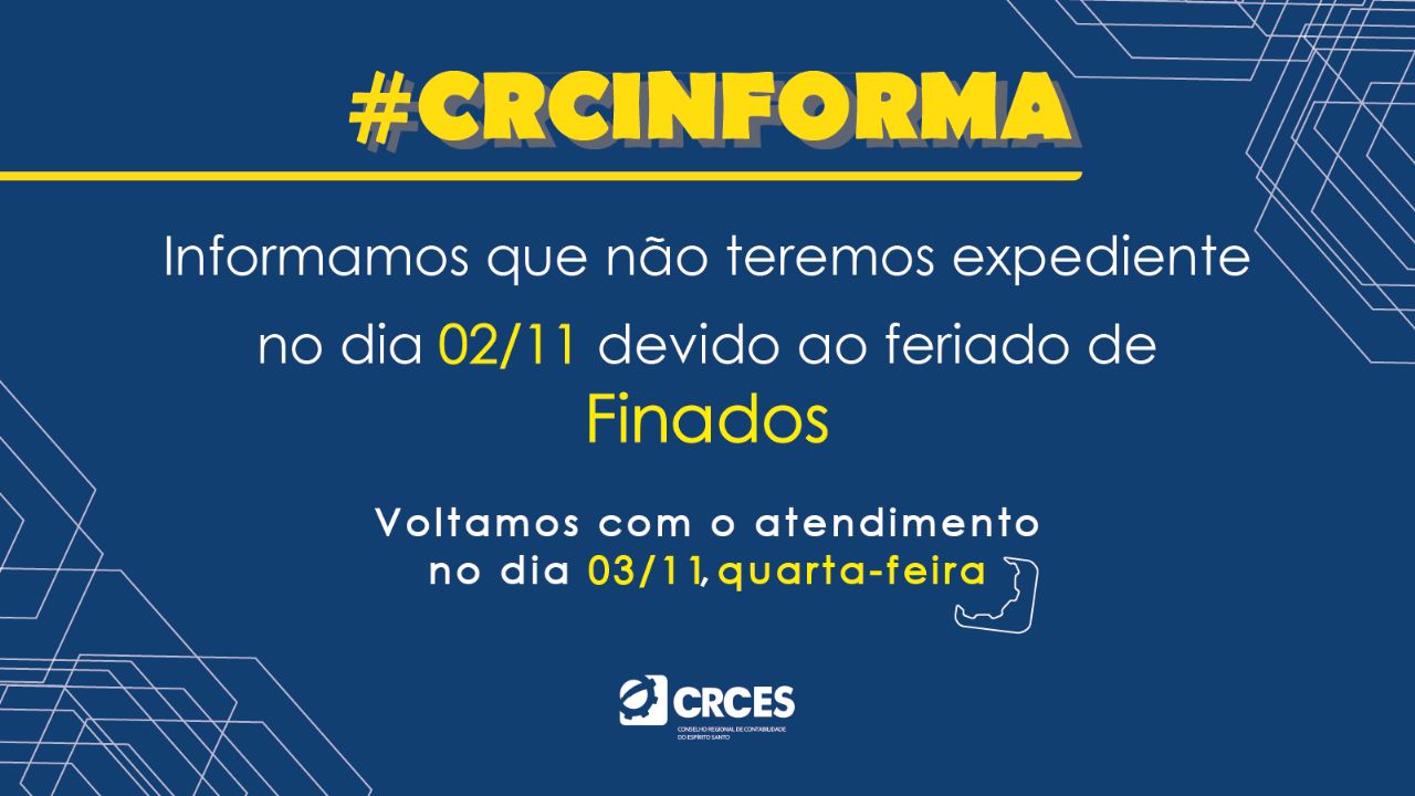Feriado de Finados sem atendimento no CRCES