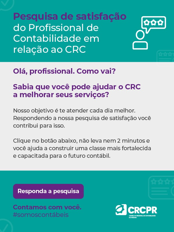 Pesquisa de Satisfação do Profissional da Contabilidade em relação ao CRC