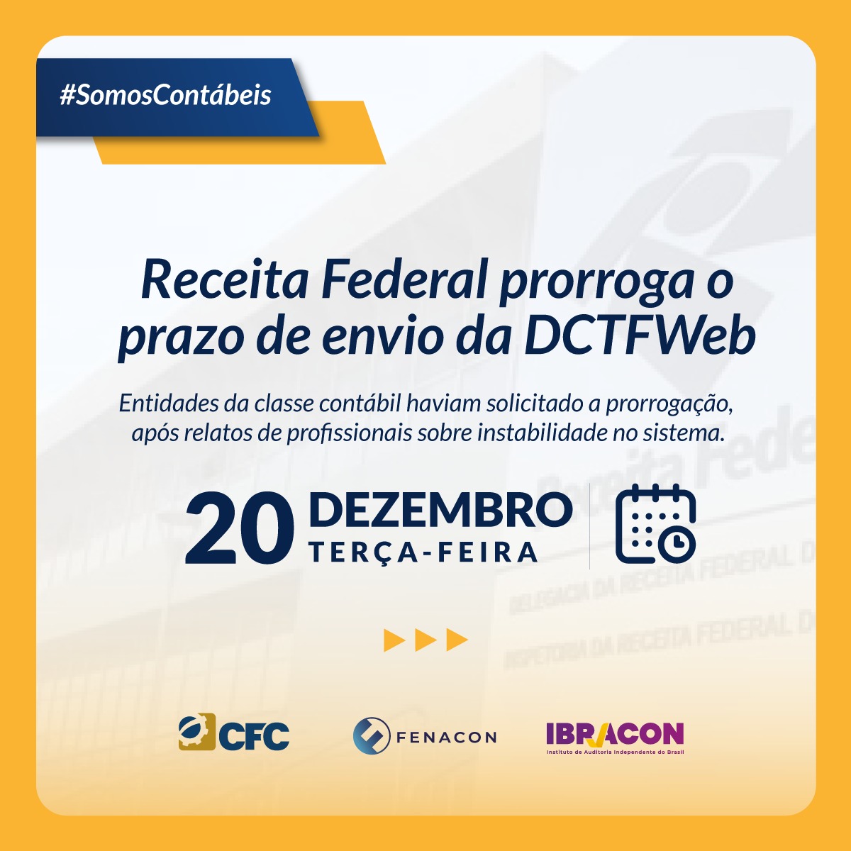 Receita Federal prorroga prazo para declaração