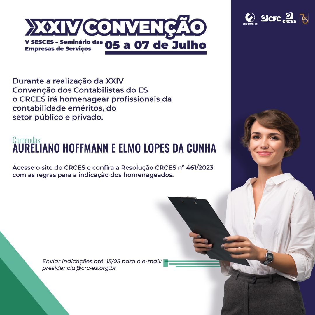 CRCES abre inscrição para homenageados com comendas