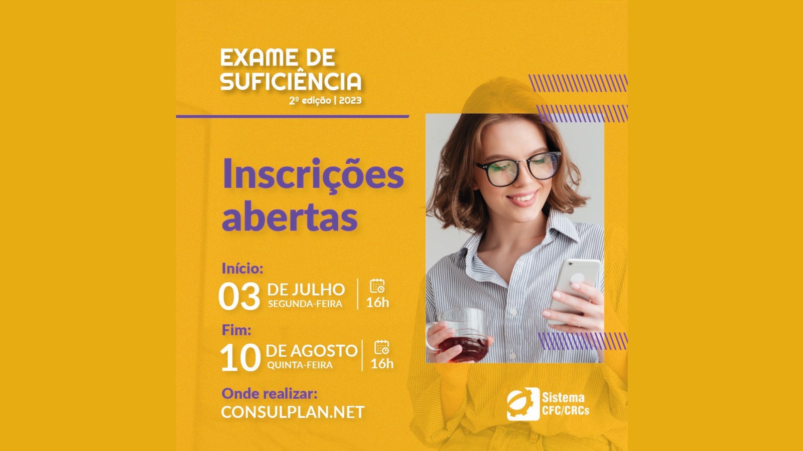 Exame de Suficiência 2º/2023: inscrições começam no dia 3 de julho
