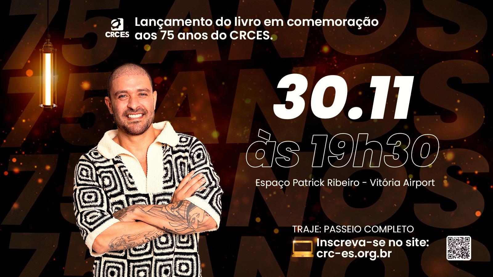 Diogo Nogueira será atração no lançamento de livro do CRCES