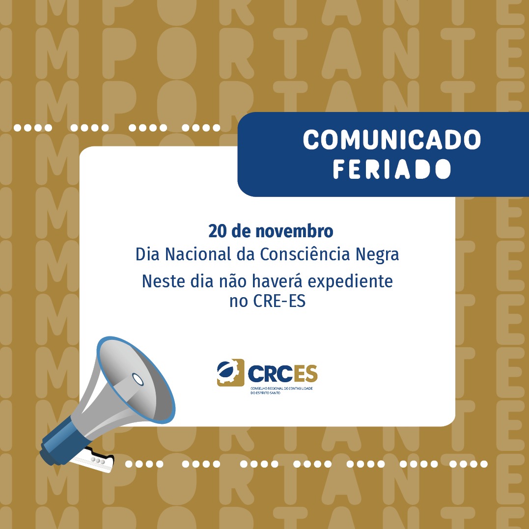 Não haverá expediente no CRCES