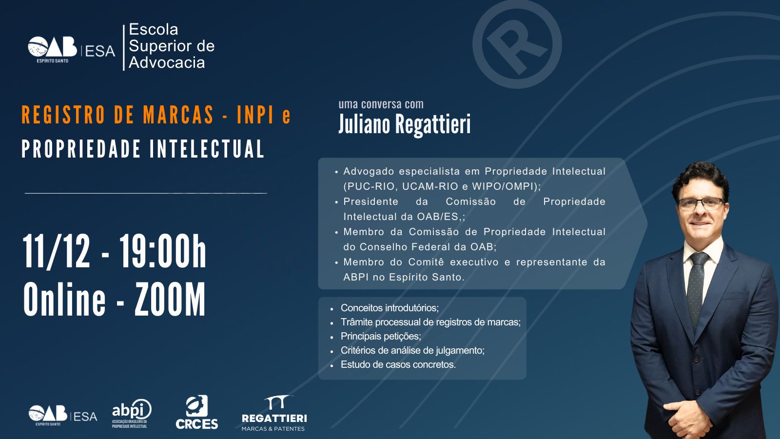 A ESA -Escola Superior de Advocacia em parceria com o CRCES promove palestra