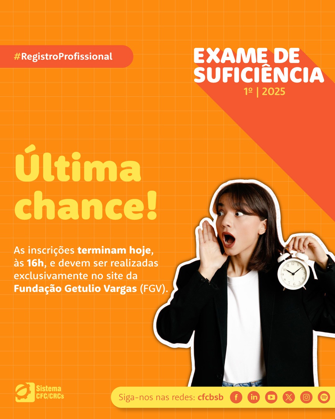 Últimas horas para se inscrever no Exame de Suficiência!