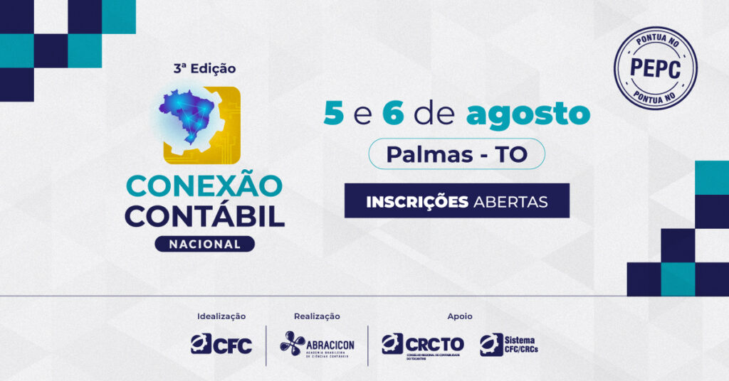 Inscrições abertas para a 3ª edição do Conexão Contábil Nacional, em Palmas (TO)