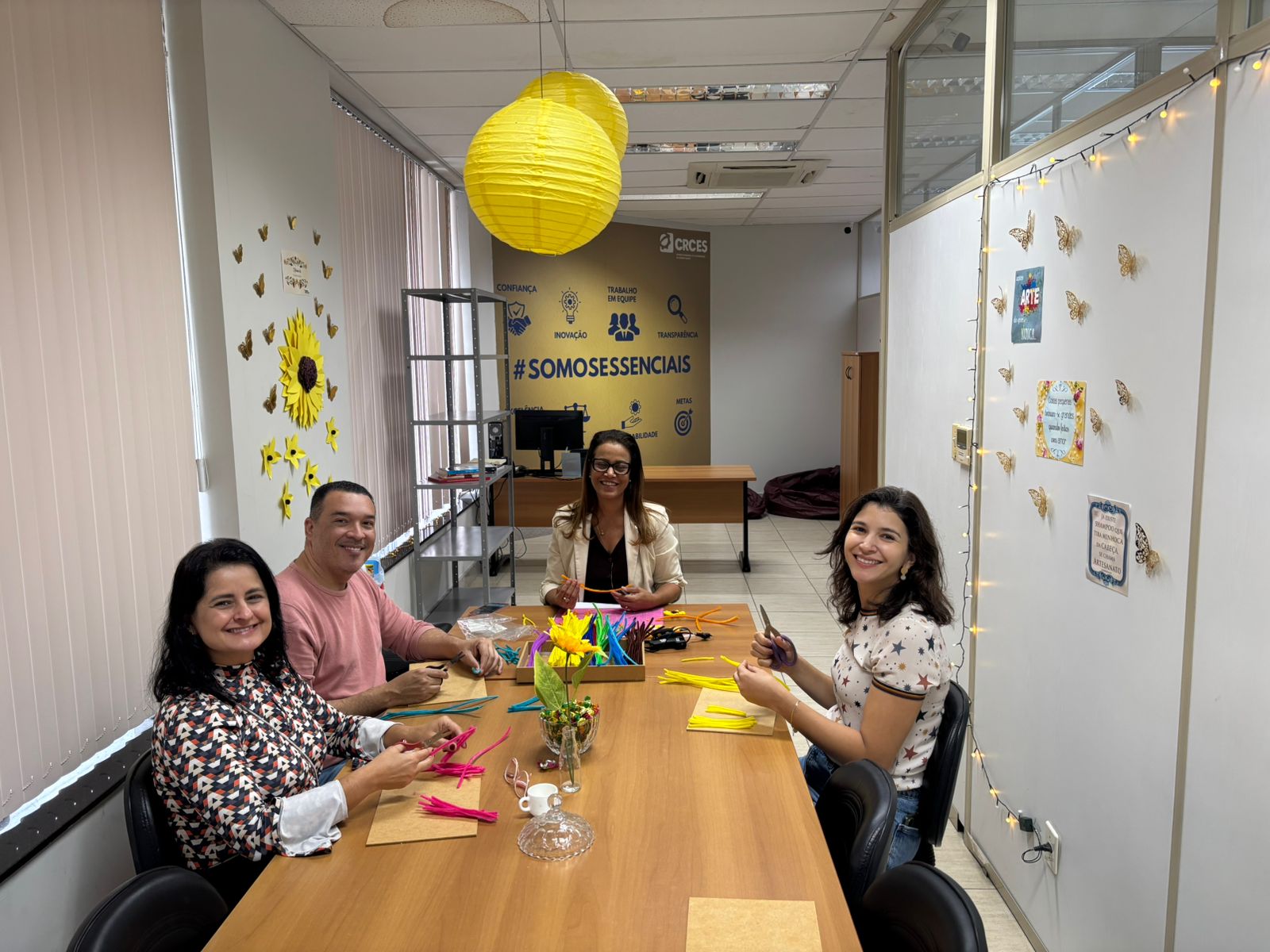 Recreação e Arte: CRCES promove oficina de artesanato para funcionários