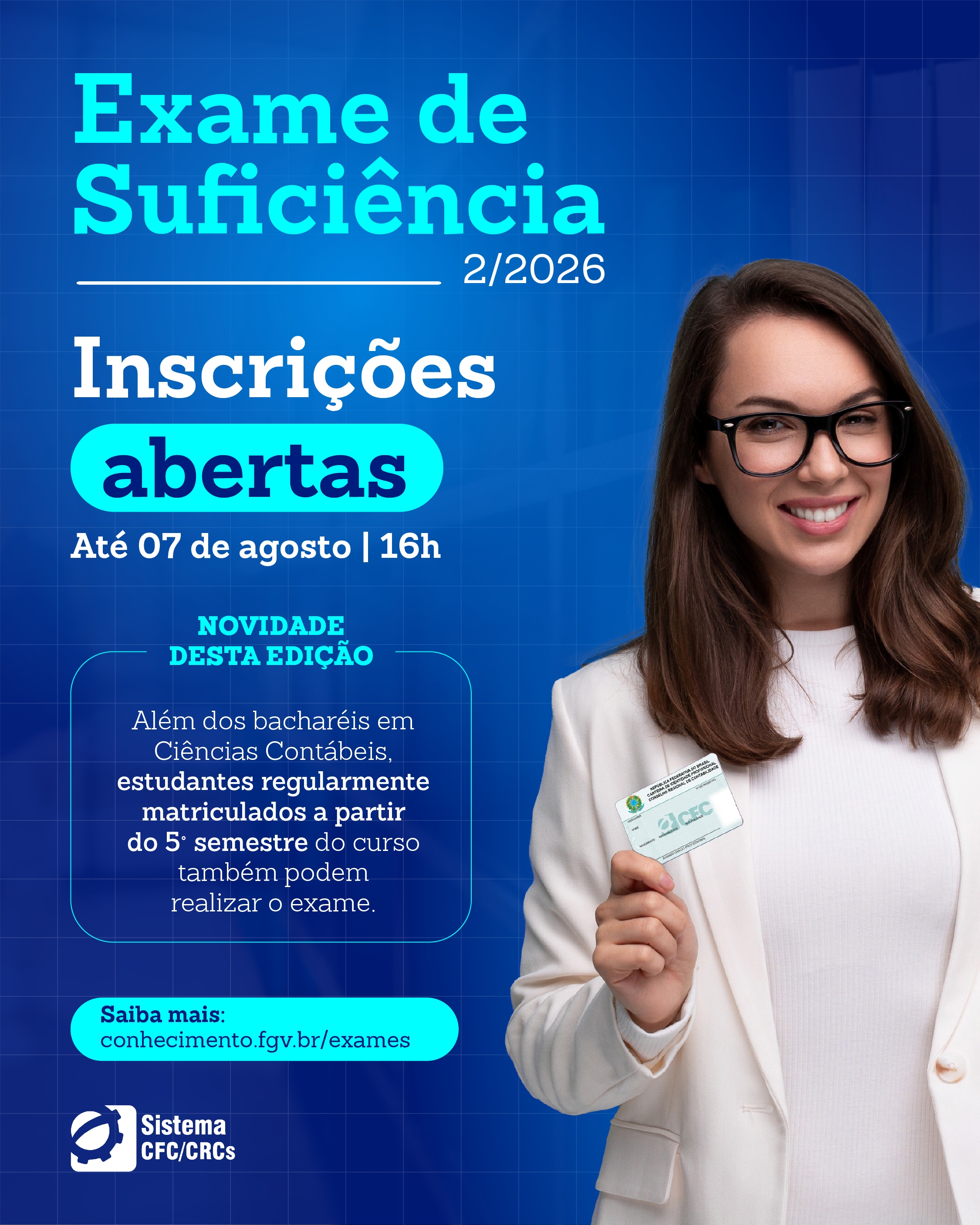 Abertas inscrições para 2ª edição do Exame de Suficiência