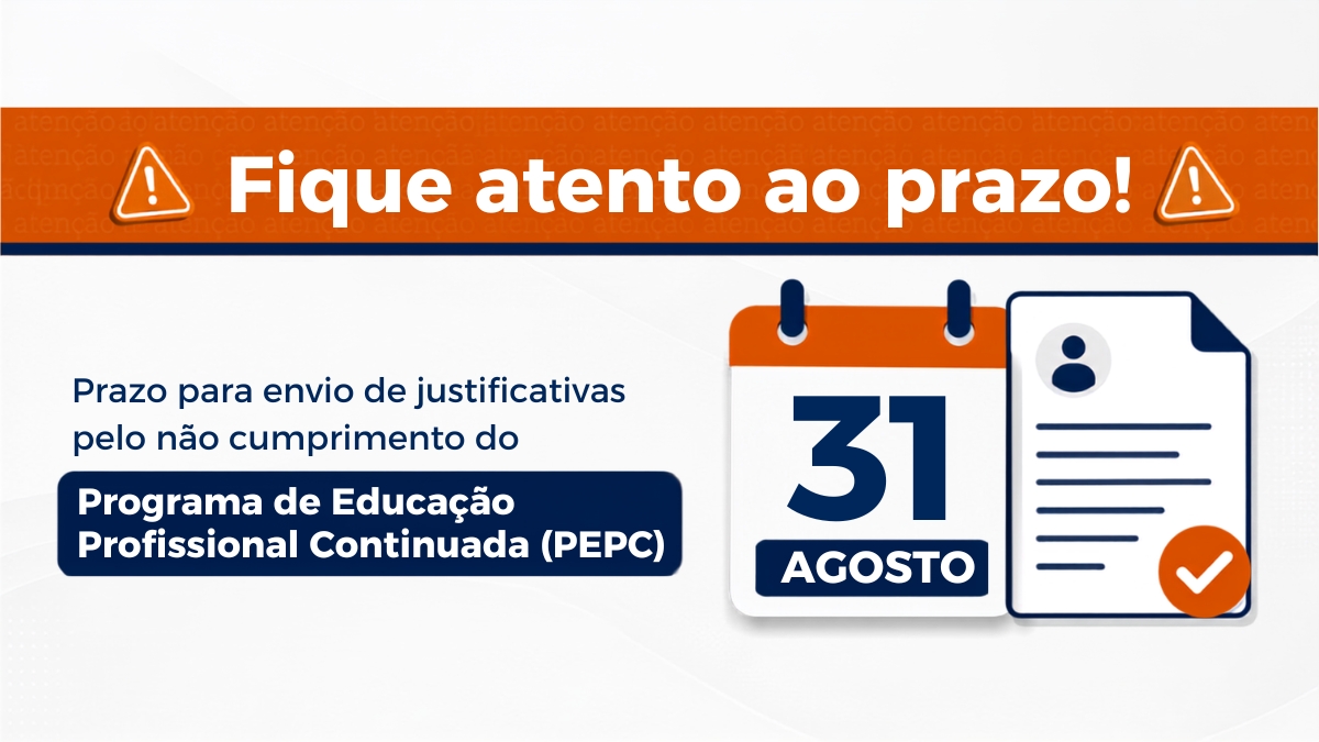 Última semana para envio de justificativas pelo não cumprimento do PEPC