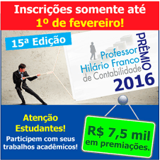 15ª EDIÇÃO DO PRÊMIO PROFESSOR HILÁRIO FRANCO DE CONTABILIDADE