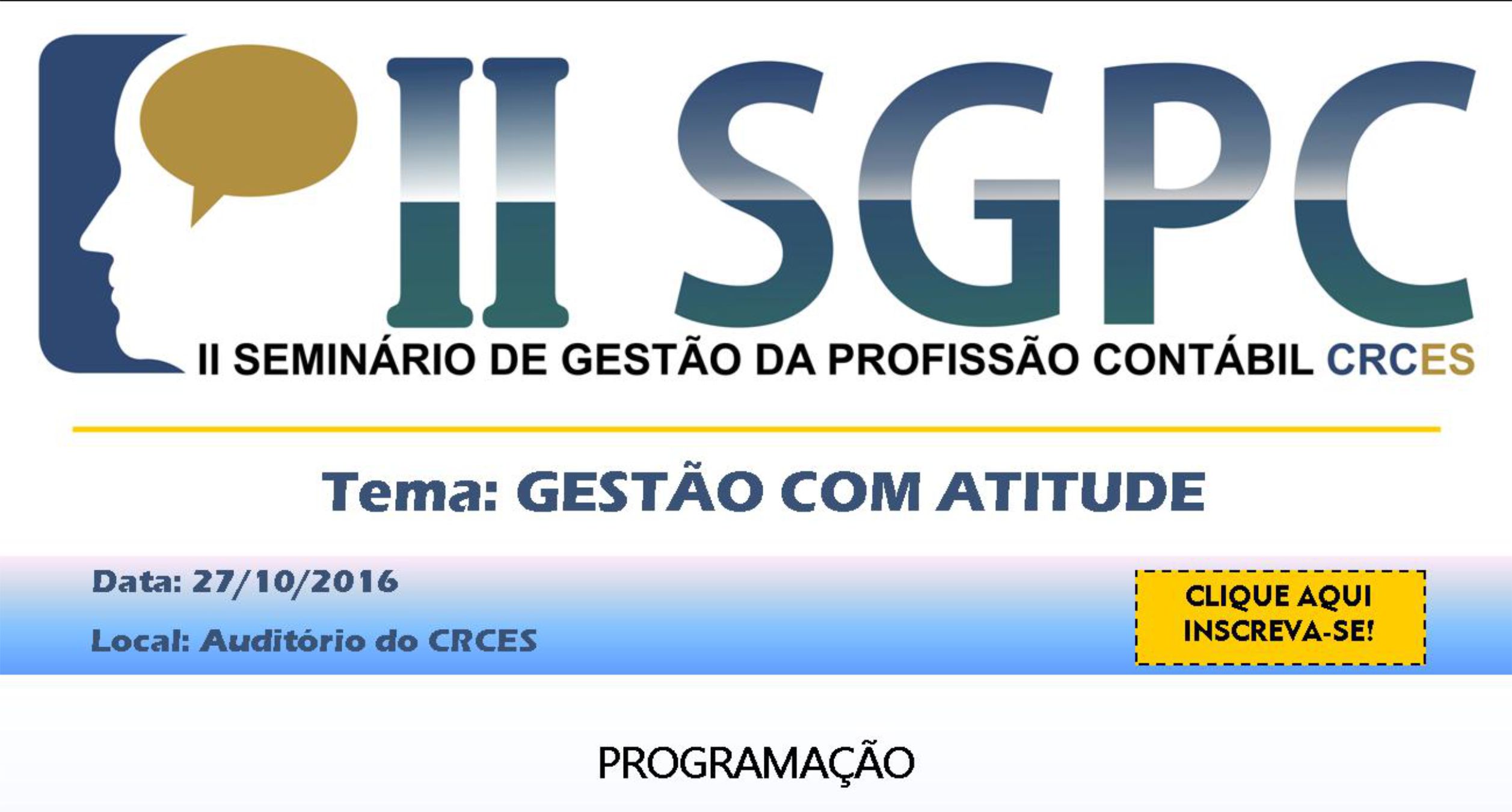 II SEMINÁRIO DE GESTÃO DA PROFISSÃO CONTÁBIL