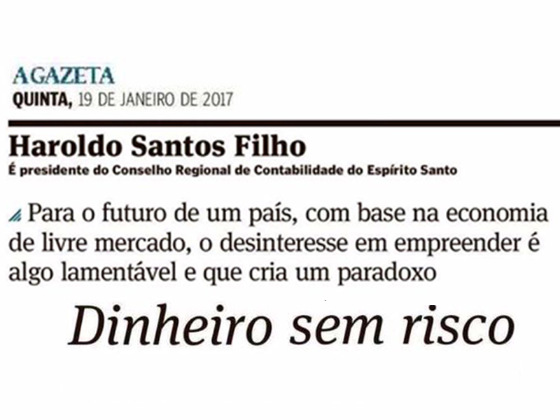 Jornal a Gazeta (19/01) publicou mais um artigo do Presidente Haroldo Santos Filho