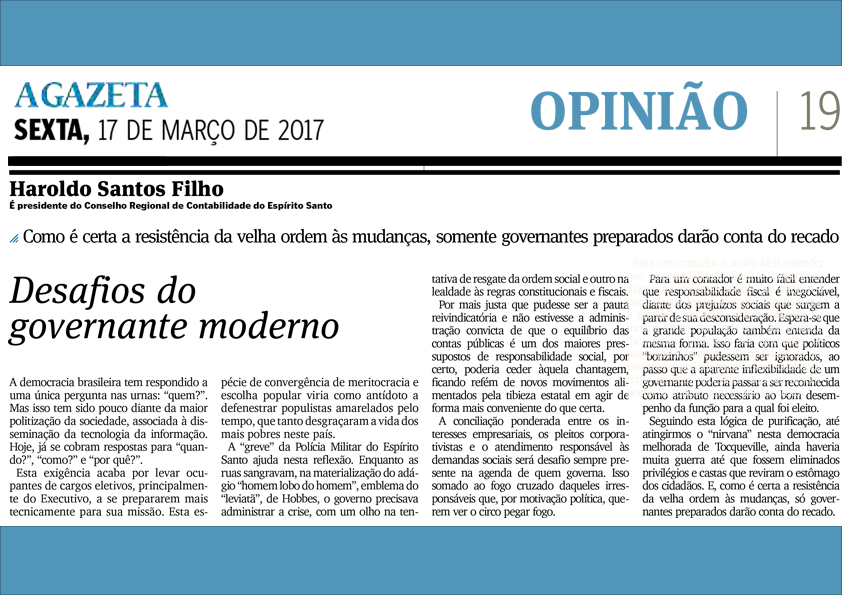 Responsabilidade fiscal é inegociável
