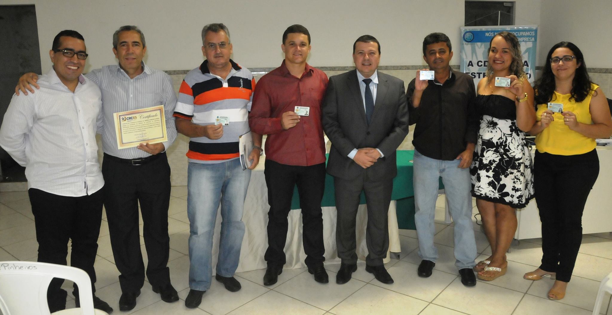 Cerimônia de entrega de carteiras em Pinheiros