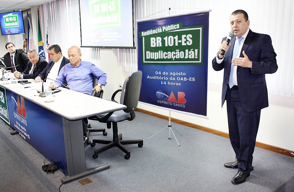 PRESIDENTE DO CRCES PARTICIPA DA AUDIÊNCIA PÚBLICA SOBRE A DUPLICAÇÃO DA BR 101