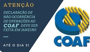 COAF – declaração de operações está disponível no site do CFC