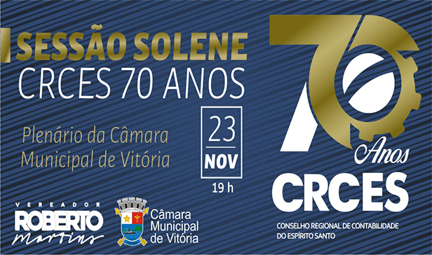 CÂMARA MUNICIPAL DE VITÓRIA REALIZA SESSÃO SOLENE PARA CELEBRAR OS 70 ANOS DO CRCES