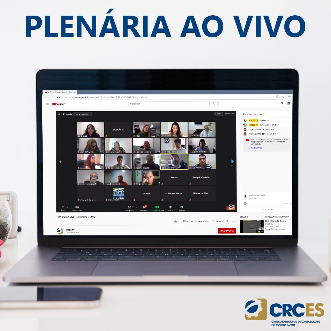 Plenária ao vivo com participação do vice-presidente do CFC