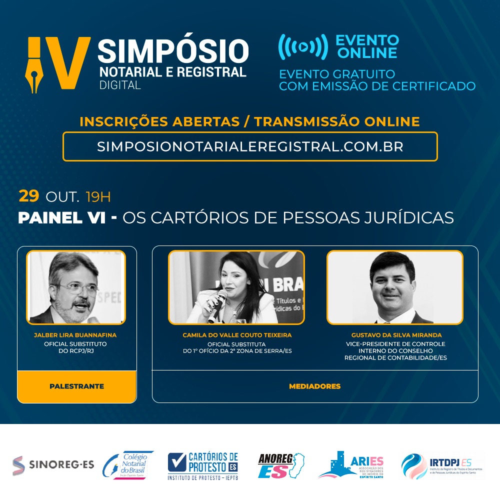 CRCES PARTICIPA DO SIMPÓSIO NOTARIAL E REGISTRAL DO ES