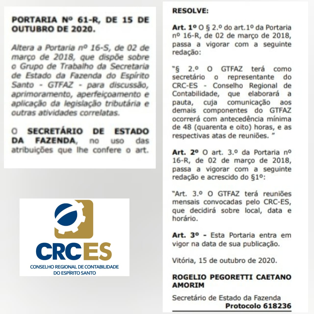 CRCES assume a coordenação do GTFAZ-ES
