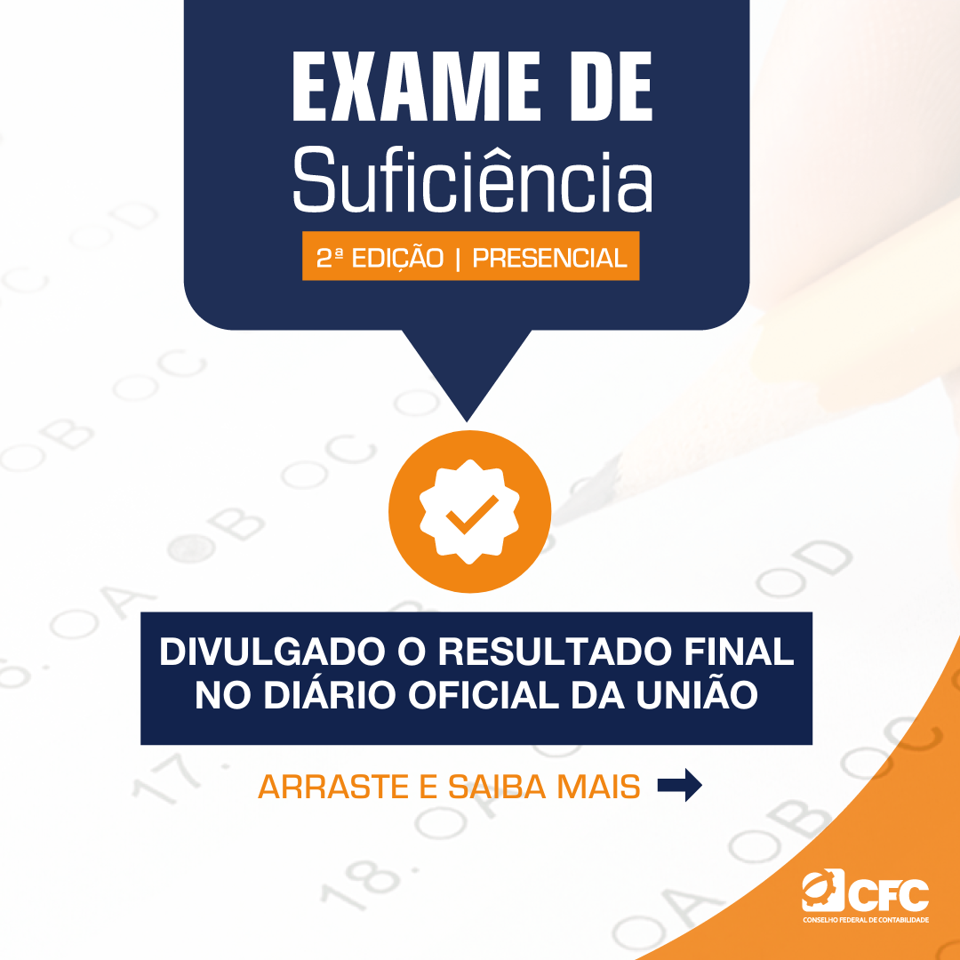 Resultado final do Exame de Suficiência 2º/2020 é publicado no DOU